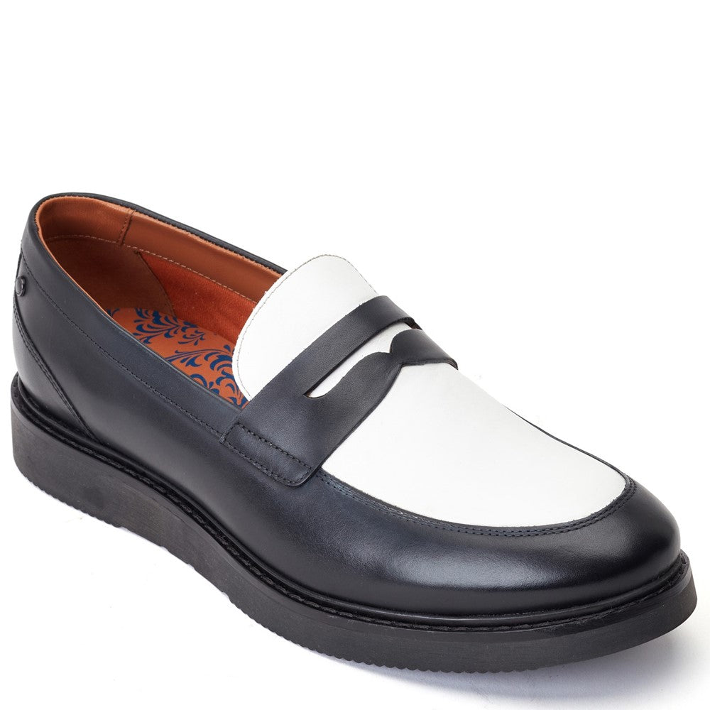 Base London Sid Waxy Combo Penny Loafers
