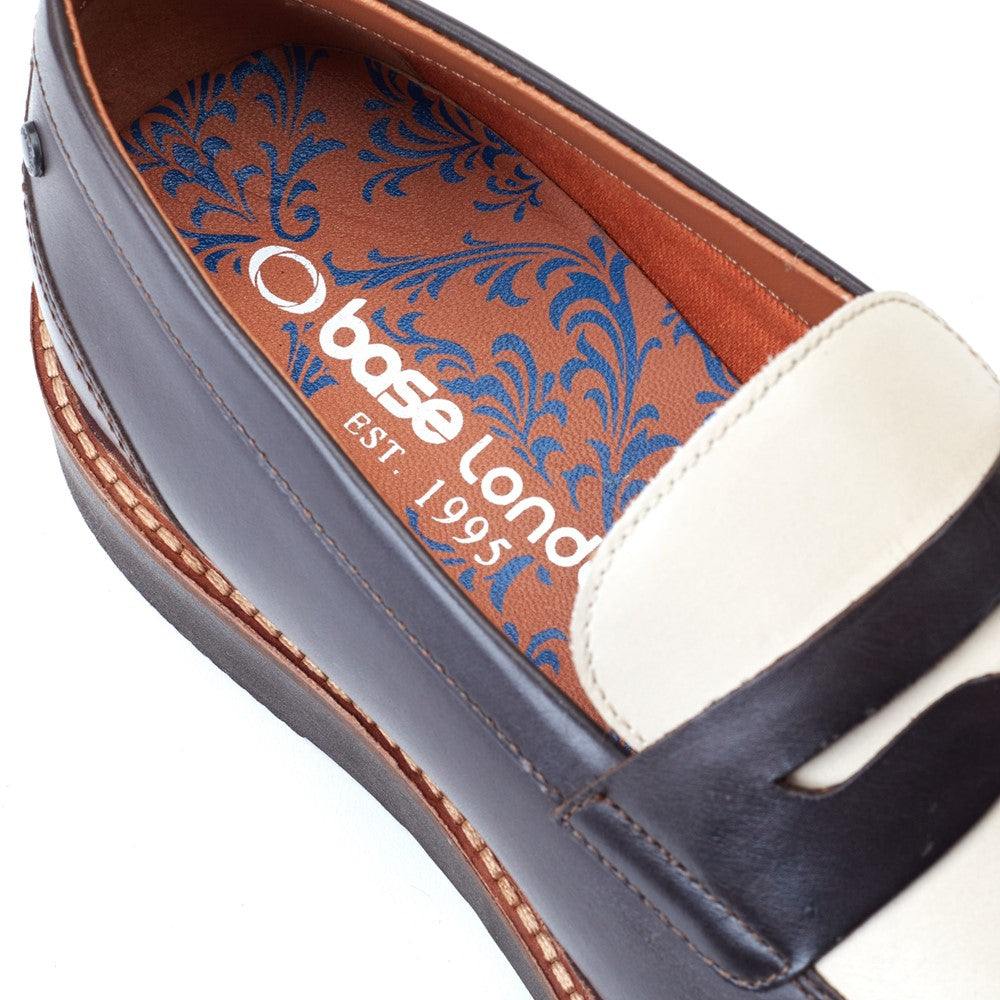Base London Sid Waxy Combo Penny Loafers