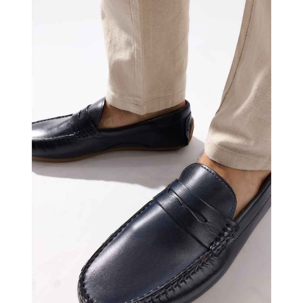 Base London Collins Driver Leather Loafers