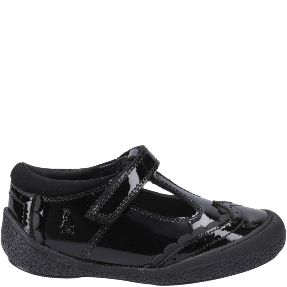 Hush Puppies Rae T-Bar Patent Infant School Shoes