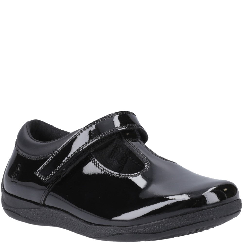 Hush Puppies Caitlin T-Bar Patent Junior School Shoes
