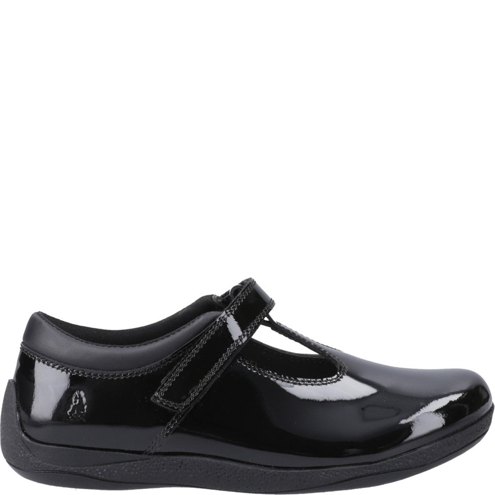 Hush Puppies Caitlin T-Bar Patent Junior School Shoes