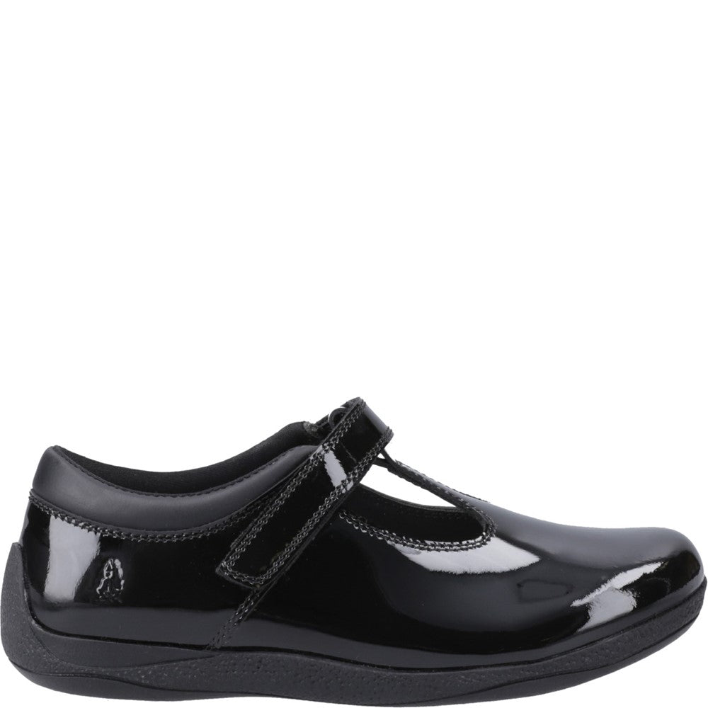 Hush Puppies Caitlin T-Bar Patent Senior School Shoes