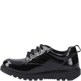 Hush Puppies Keeley Lace Up Patent Junior School Shoes