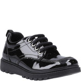 Hush Puppies Keeley Lace Up Patent Senior School Shoes