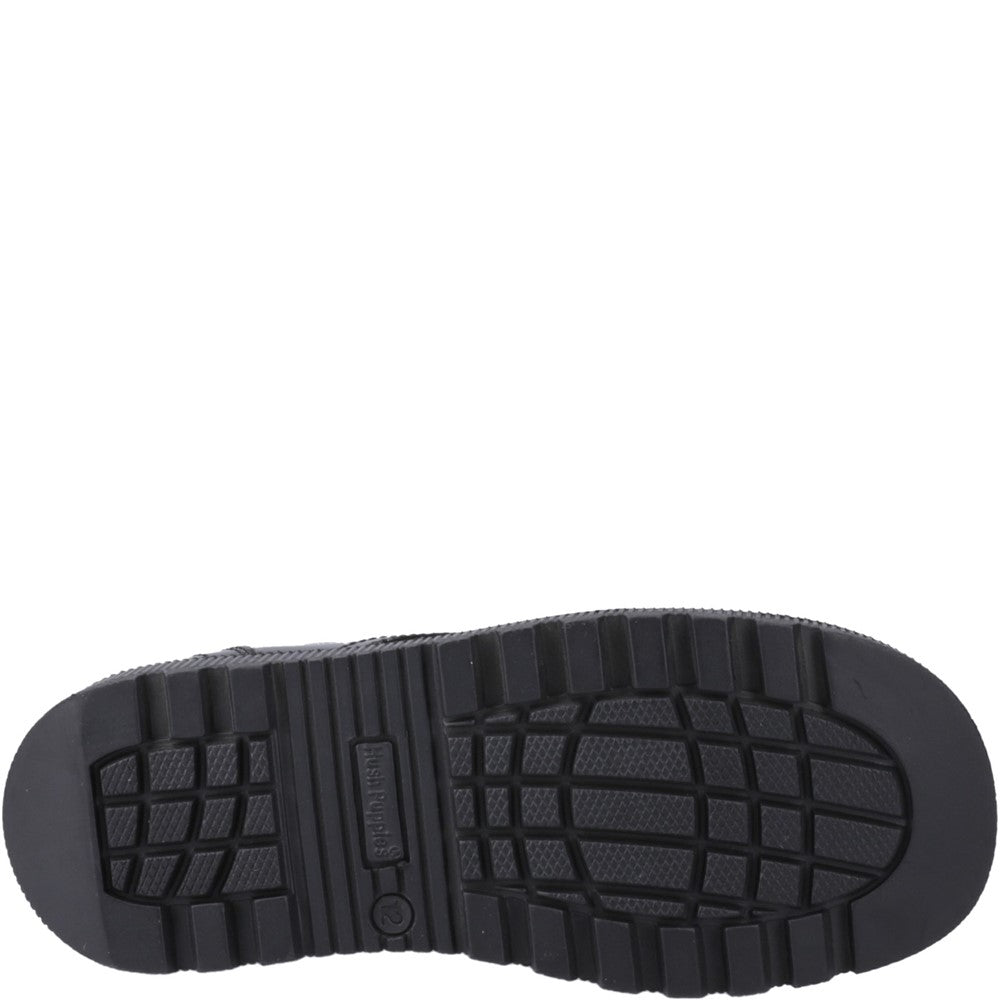 Hush Puppies Keeley Lace Up Patent Senior School Shoes