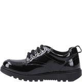 Hush Puppies Keeley Lace Up Patent Senior School Shoes