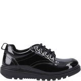 Hush Puppies Keeley Lace Up Patent Senior School Shoes