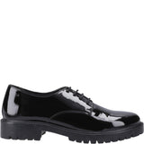 Hush Puppies Aubrey Lace Up Patent Junior School Shoes