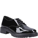 Hush Puppies Aubrey Lace Up Patent Senior School Shoes
