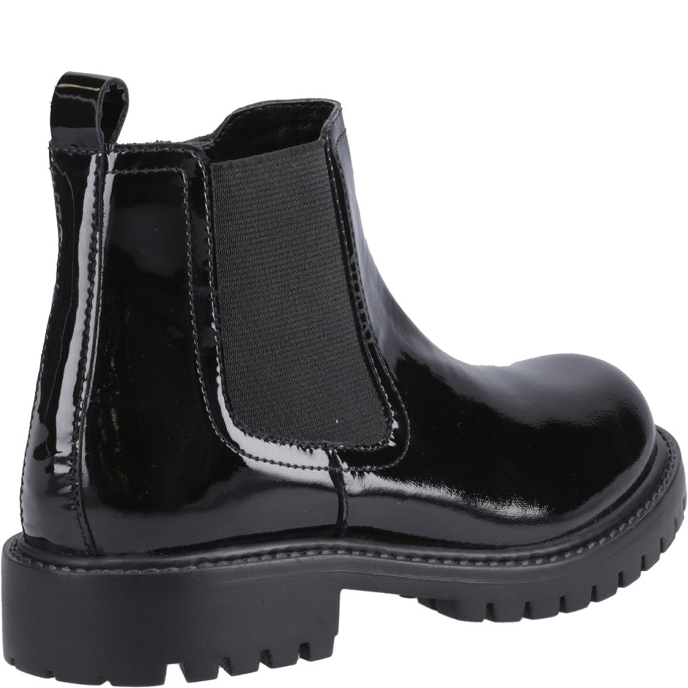 Hush Puppies Ariella Chelsea Patent Junior School Shoes