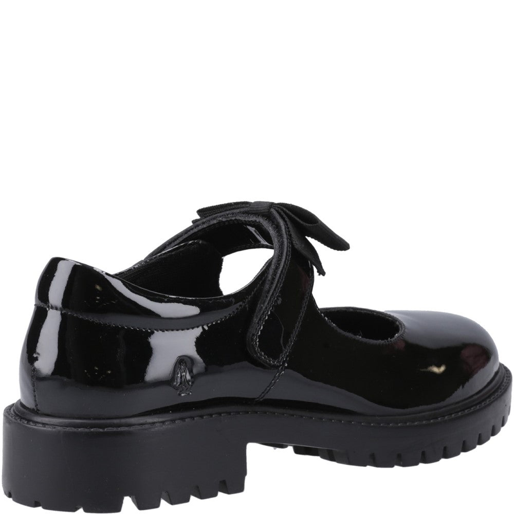 Hush Puppies Astrid Bow Patent Senior School Shoes