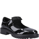 Hush Puppies Astrid Bow Patent XL Senior School Shoes