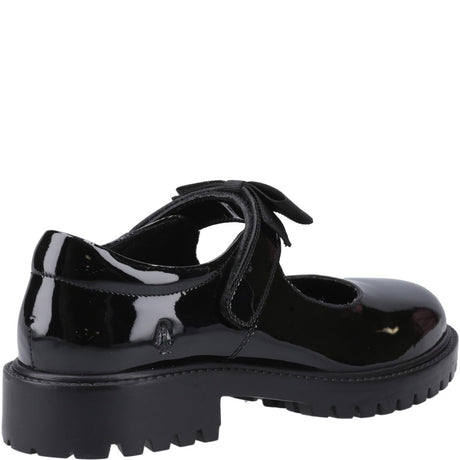 Hush Puppies Astrid Bow Patent XL Senior School Shoes