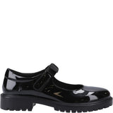 Hush Puppies Astrid Bow Patent XL Senior School Shoes