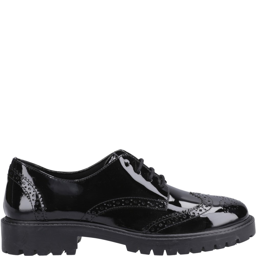 Hush Puppies Athena Patent Senior School Shoes