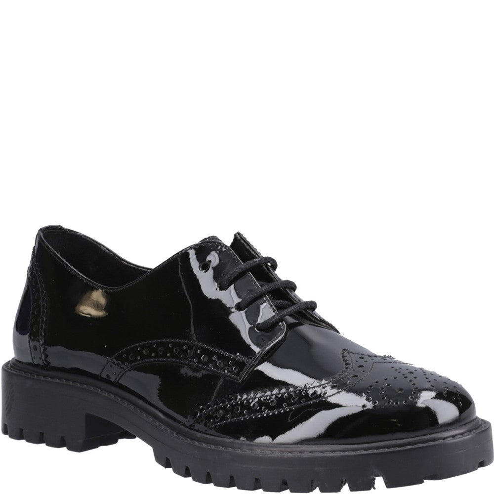 Hush Puppies Athena Patent XL Senior School Shoes