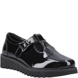 Hush Puppies Florrie T-Bar Patent Senior School Shoes
