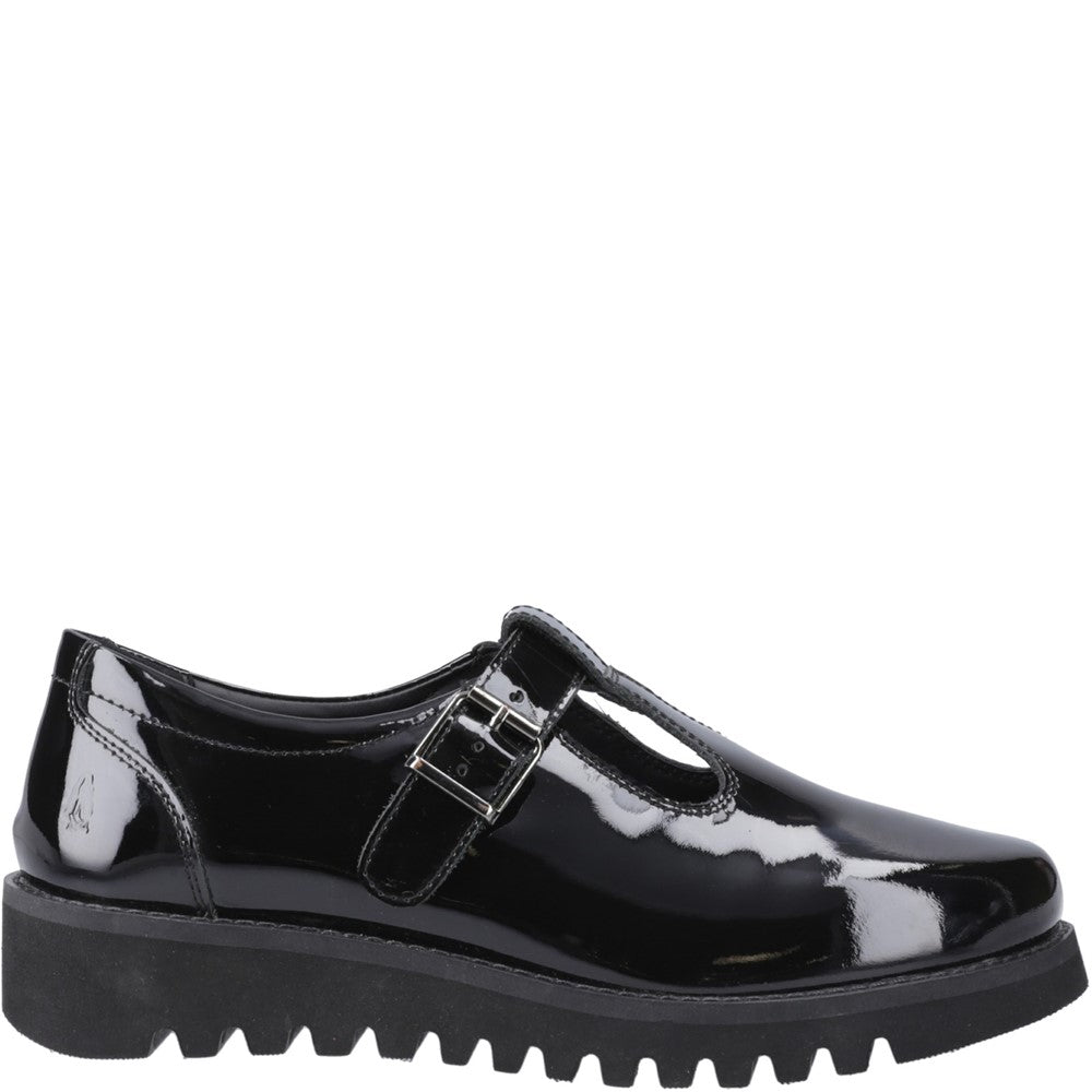 Hush Puppies Florrie T-Bar Patent Senior School Shoes