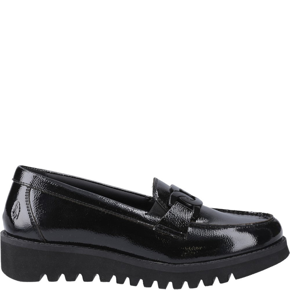 Hush Puppies Francis Loafer Patent XL Senior School Shoes