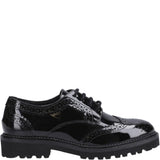 Hush Puppies Gabi Lace Up Patent Junior School Shoes