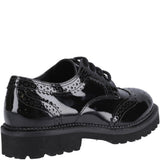 Hush Puppies Gabi Lace Up Patent Senior School Shoes