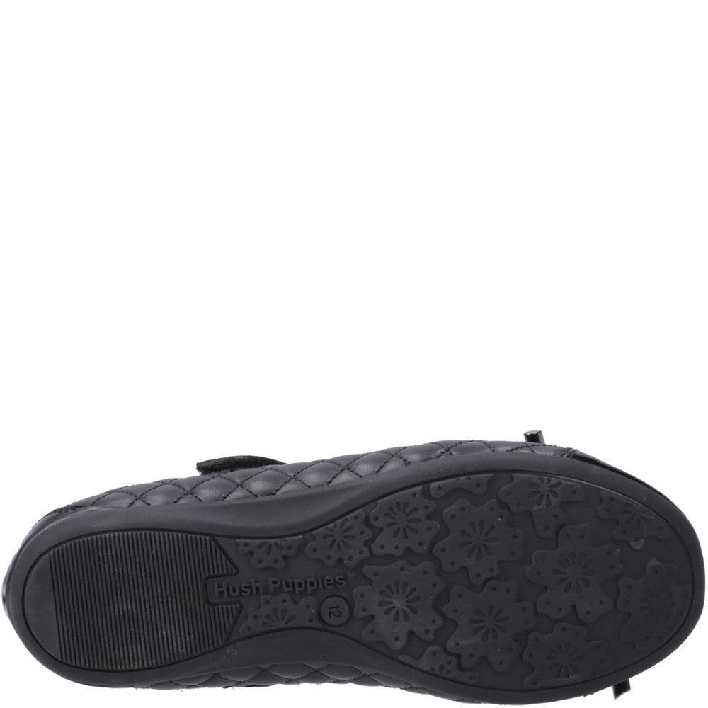 Hush Puppies Lottie Quilt Ballerina Senior School Shoes