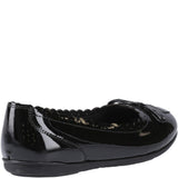 Hush Puppies Lillie Ballerina Patent Junior School Shoes