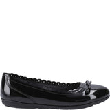 Hush Puppies Lillie Ballerina Patent Junior School Shoes