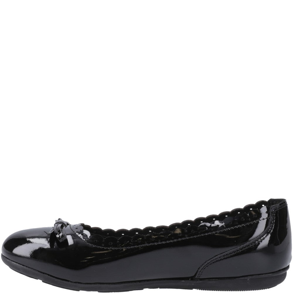 Hush Puppies Lillie Ballerina Patent Senior School Shoes