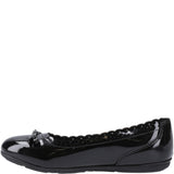 Hush Puppies Lillie Ballerina Patent Senior School Shoes