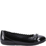 Hush Puppies Lillie Ballerina Patent Senior School Shoes