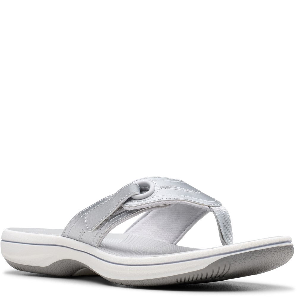 Womens Clarks Brinkley Reyna Sandals Silver - Main Image