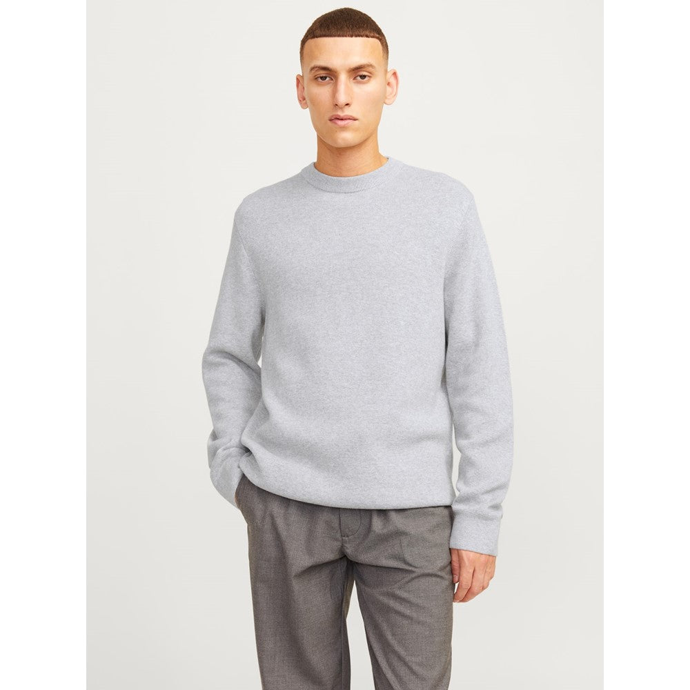 Mens Jack & Jones Milano Stitch Sweat Shirt Light Grey – Brantano