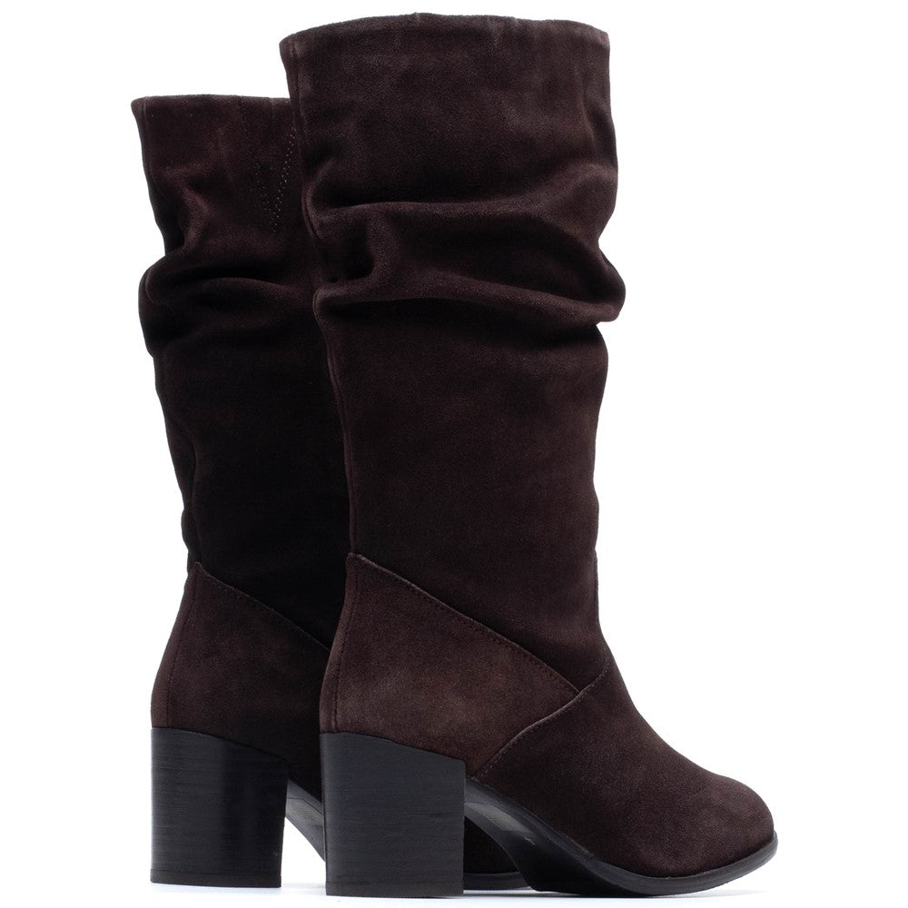 Hush Puppies Cosima Suede Ruched Boots