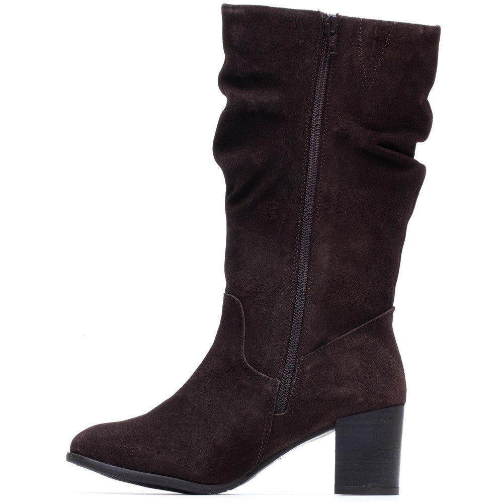 Hush Puppies Cosima Suede Ruched Boots