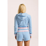 Juicy Couture Velour Cropped Stripe Hoodie