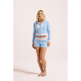 Juicy Couture Velour Cropped Stripe Hoodie