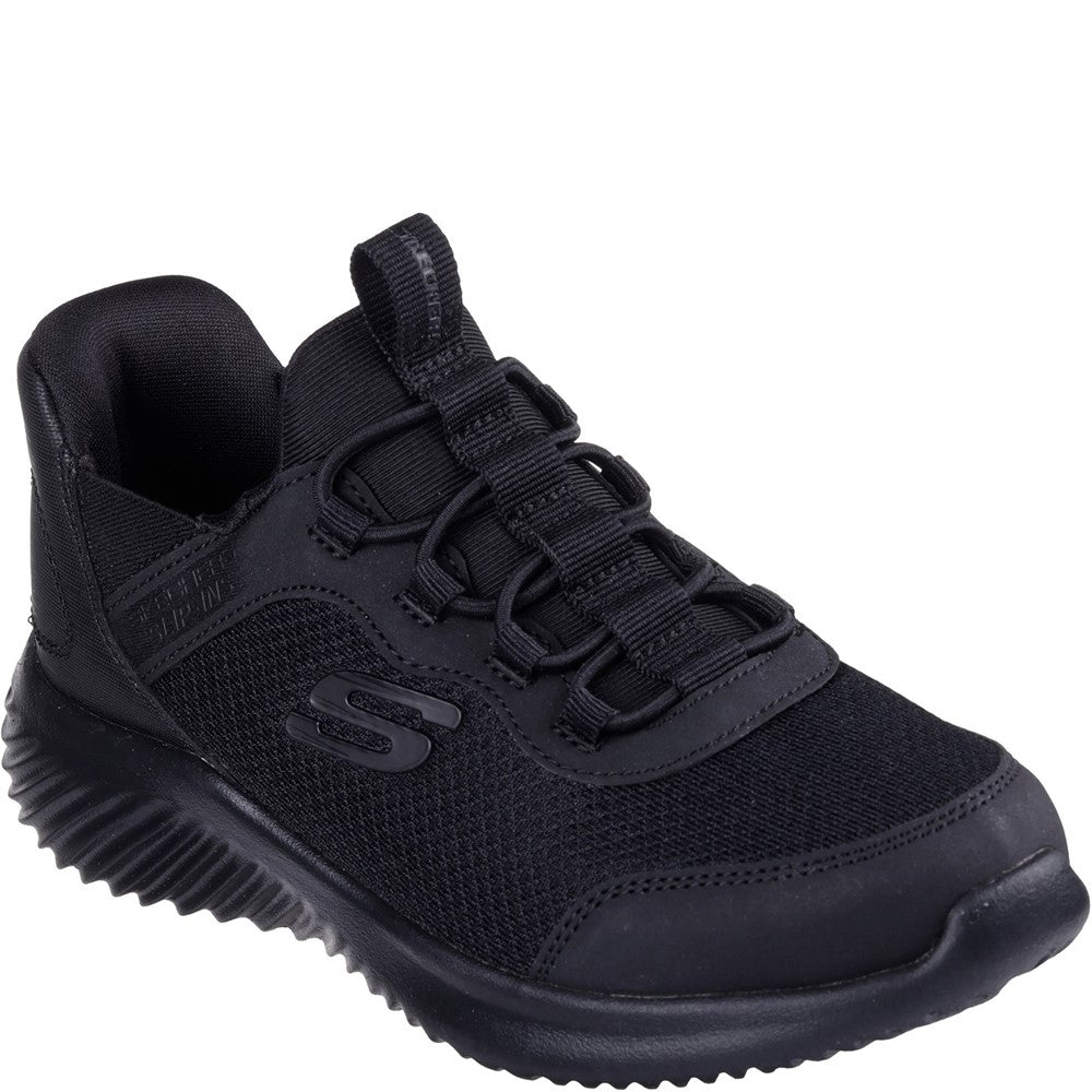 Smart Scholar Skechers Go Smart Boys School Shoes Black Leather