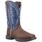 Saddle brown denim blue