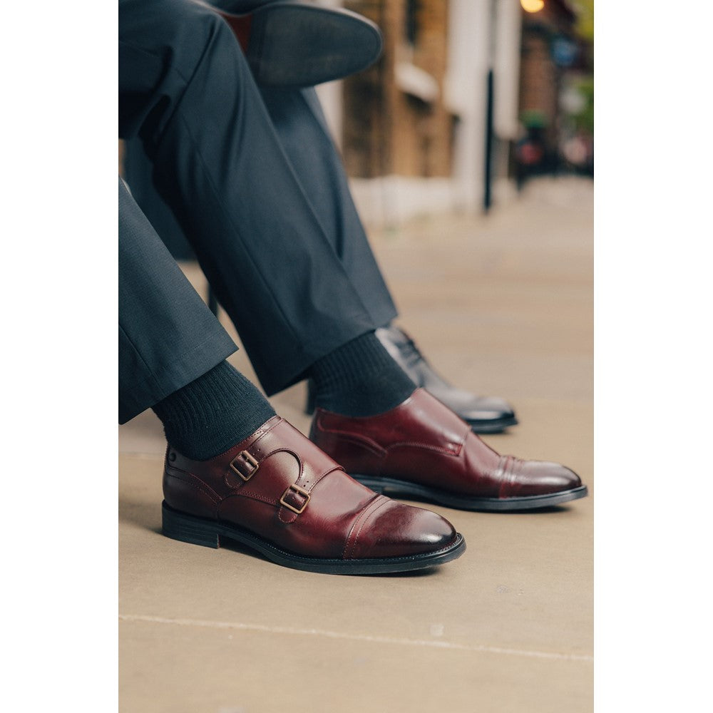 Base London Taper Double Monk Shoes