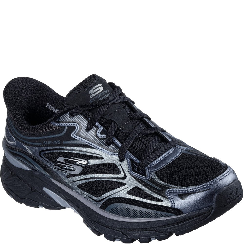 Womens Skechers Stamina Sport Trainer Black – Brantano