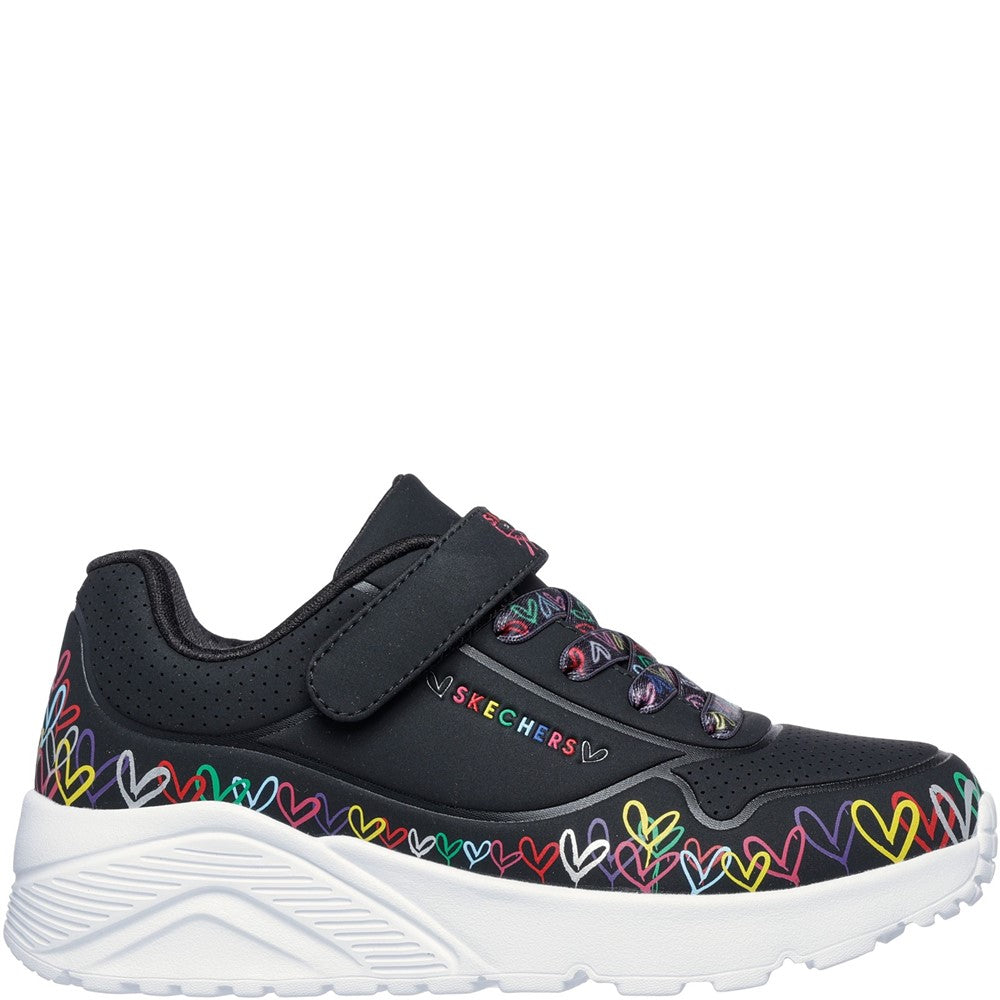 Skechers Uno Lite Heart Craze Trainers