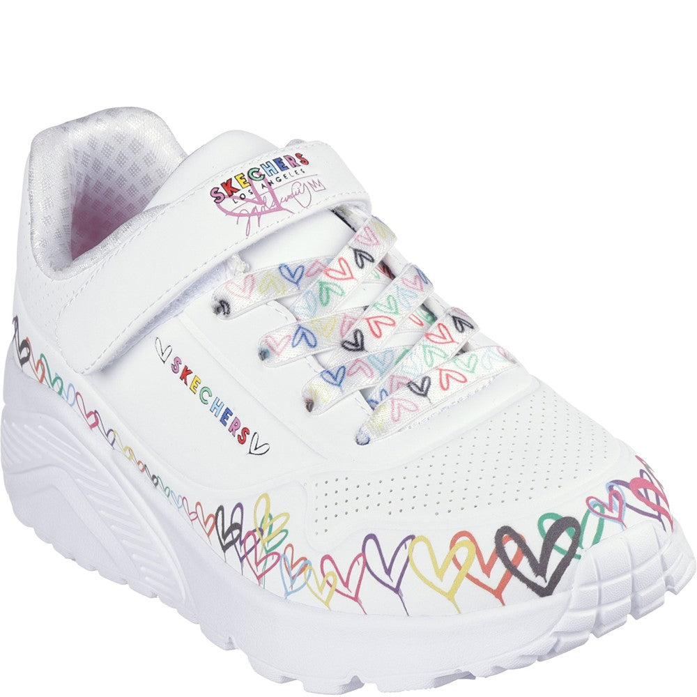 Skechers Uno Lite Heart Craze Trainers
