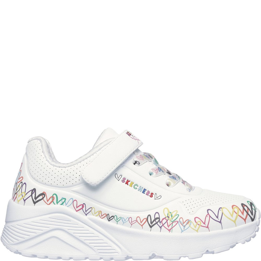 Skechers Uno Lite Heart Craze Trainers