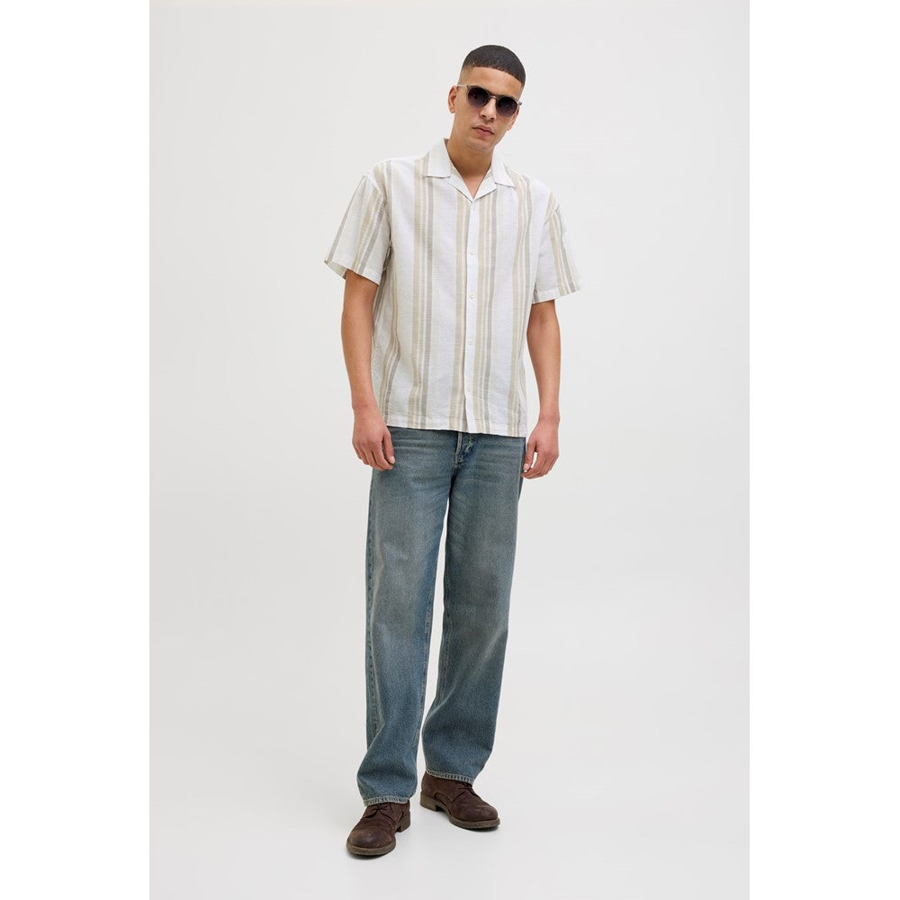 Jack & Jones Premium revere collar linen shirt
