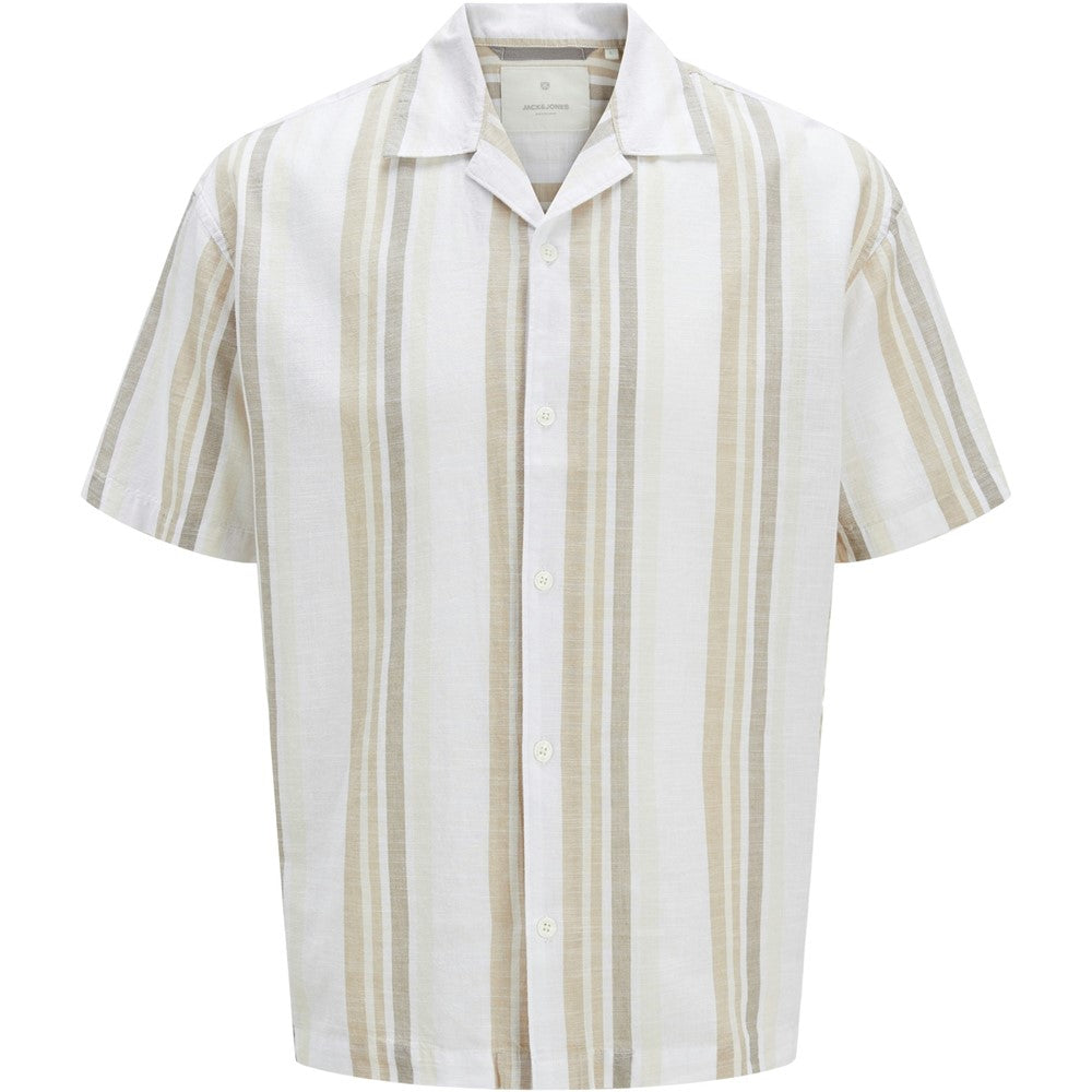 Jack & Jones Premium revere collar linen shirt