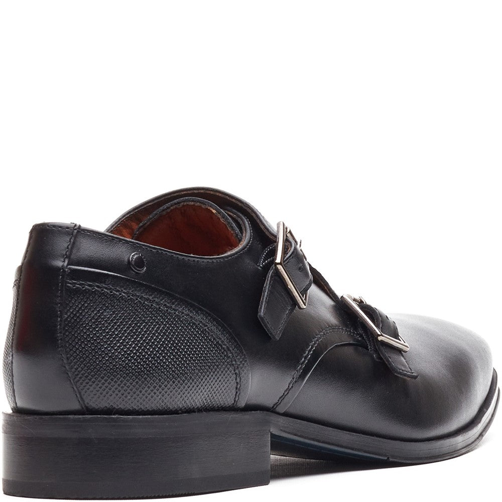 Base London Cleric Waxy Double Monk Shoes
