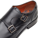 Base London Cleric Waxy Double Monk Shoes