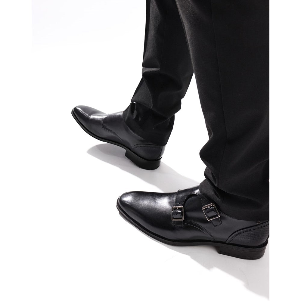 Base London Cleric Waxy Double Monk Shoes